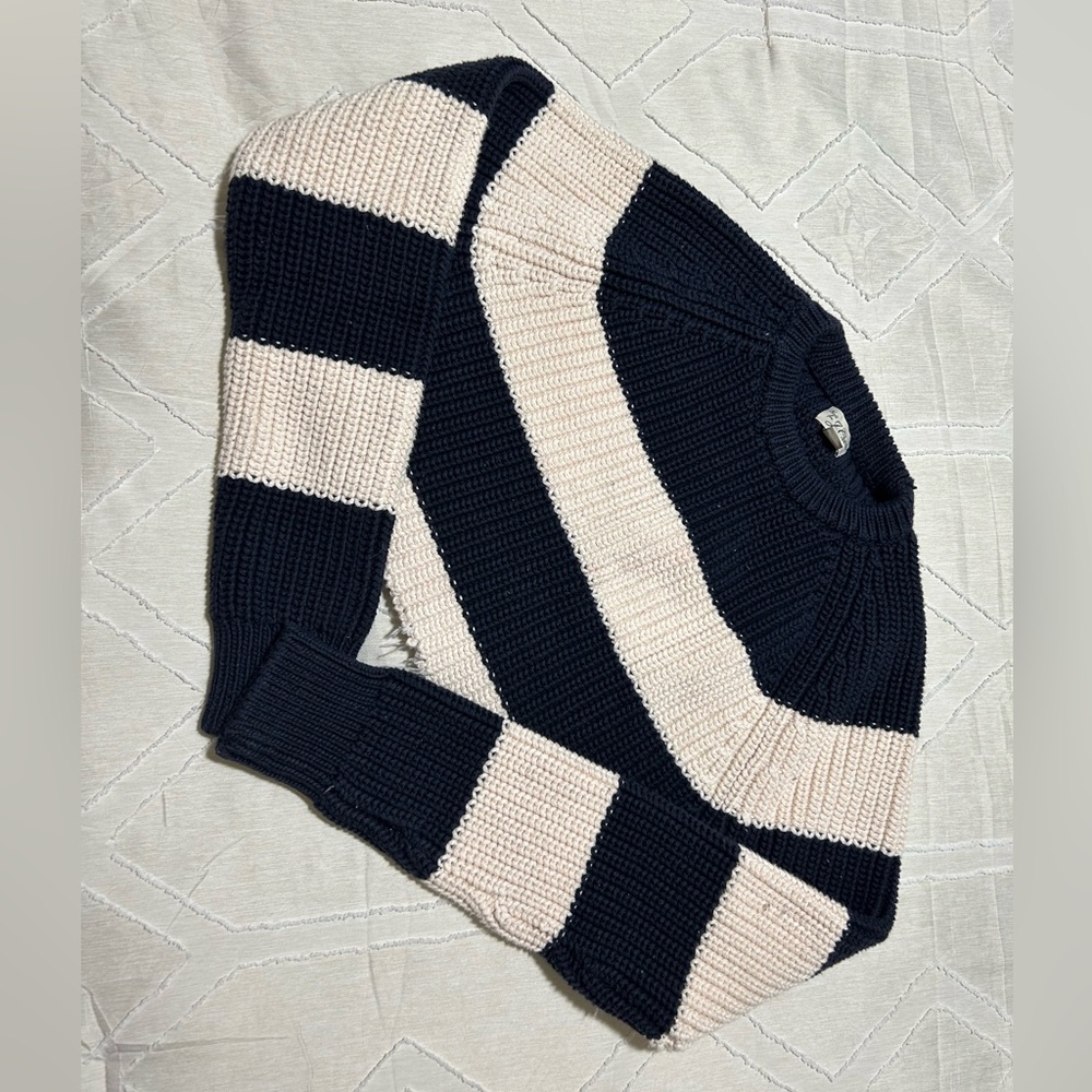 J. Crew Men’s Striped Knit Sweater (Modified/Cropped)